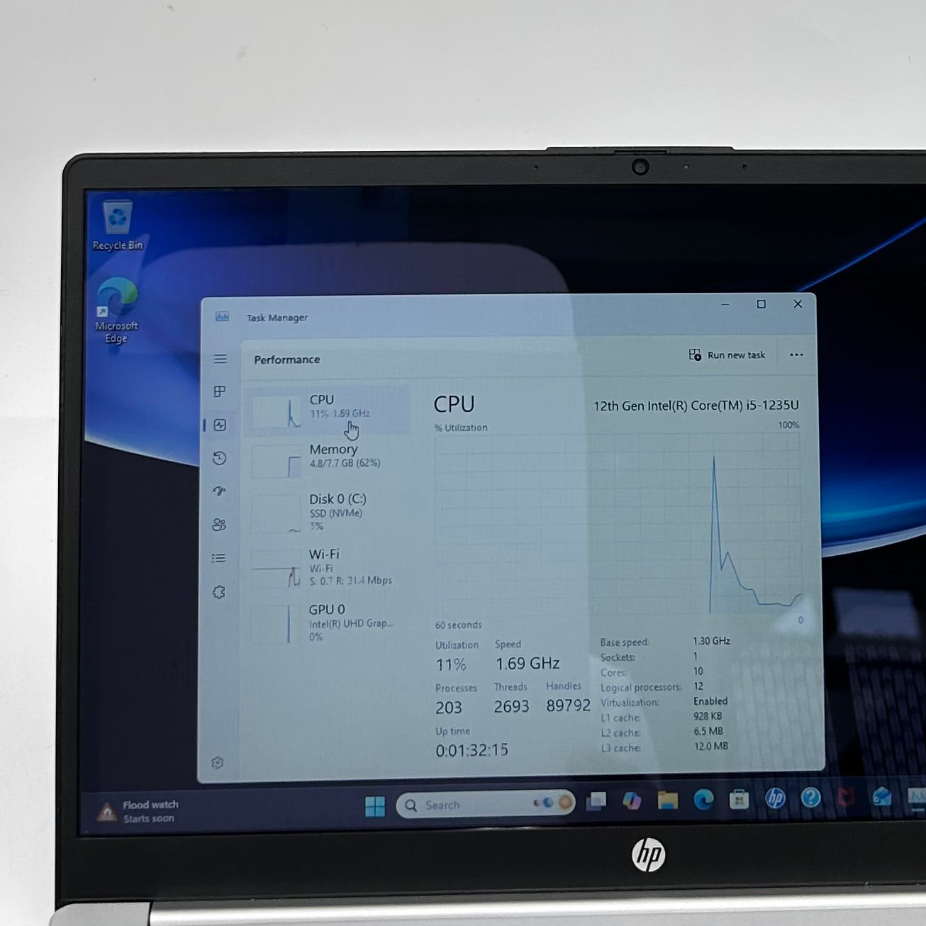 HP Laptop 15-FD0005DX 15.6" i5-1235U 1.3GHz 8GB RAM 512GB SSD