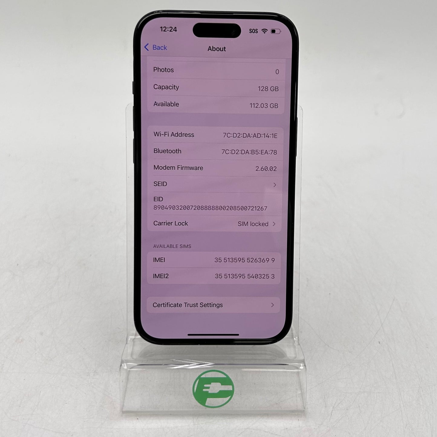 T-Mobile Apple iPhone 15 128GB Black MTLV3LL/A