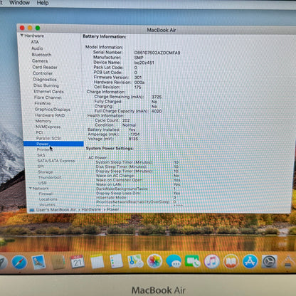 2010 Apple MacBook Air 11" Intel Core 2 Duo 1.4GHz 2GB RAM 128GB SSD A1370