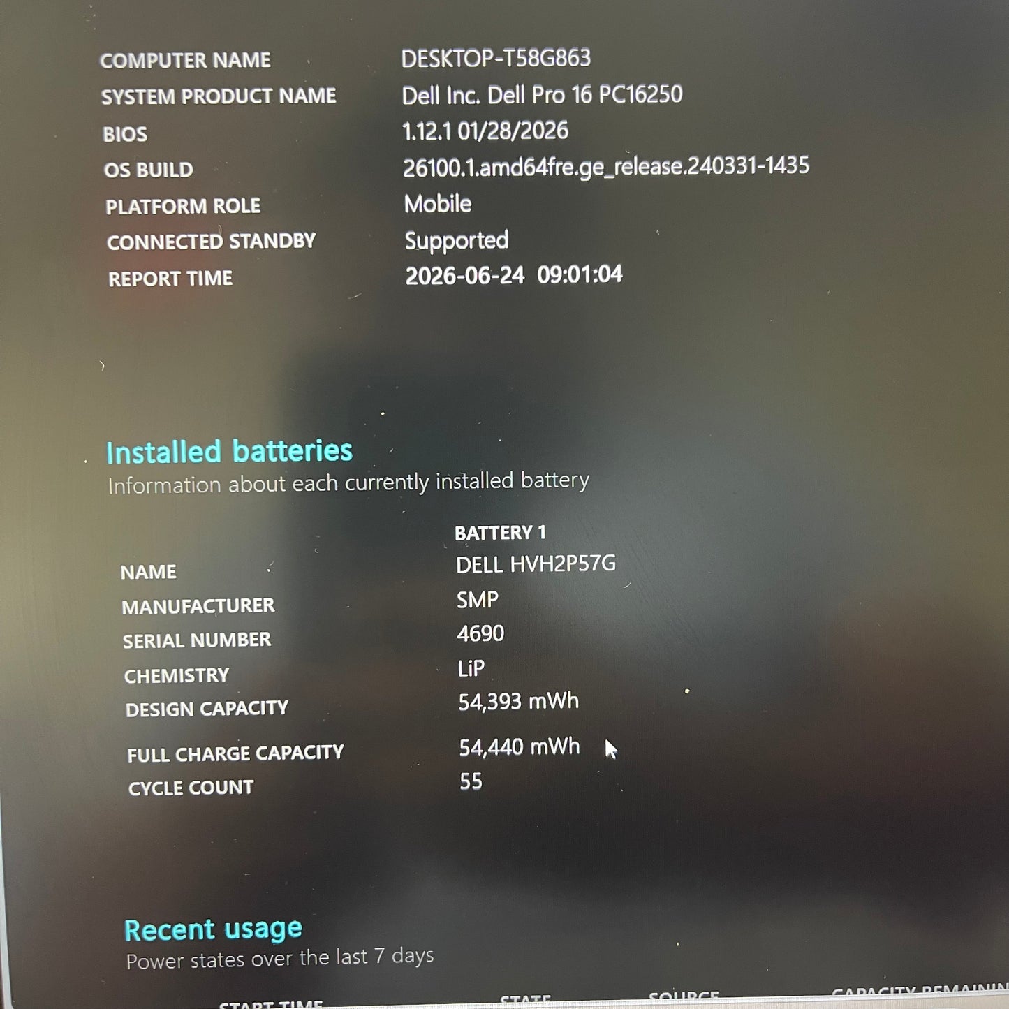 Dell Pro 16 PC16250 16" Core Ultra 5 225U 1.5GHz 16GB RAM 512GB SSD