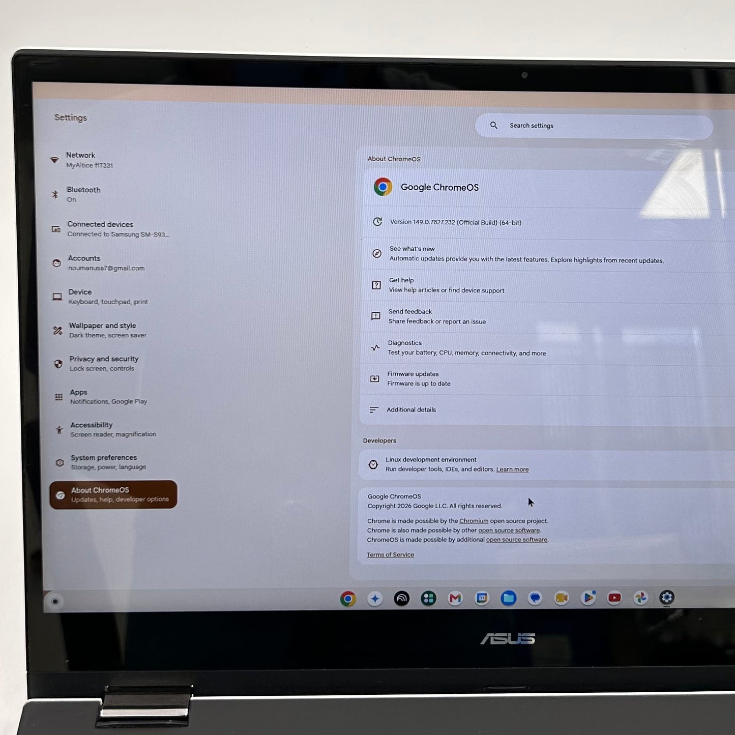 Asus Chromebook flip C536 C536EA-BI3T3 15.6" i3-1115G4 3.0GHz 8GB RAM 128GB SSD