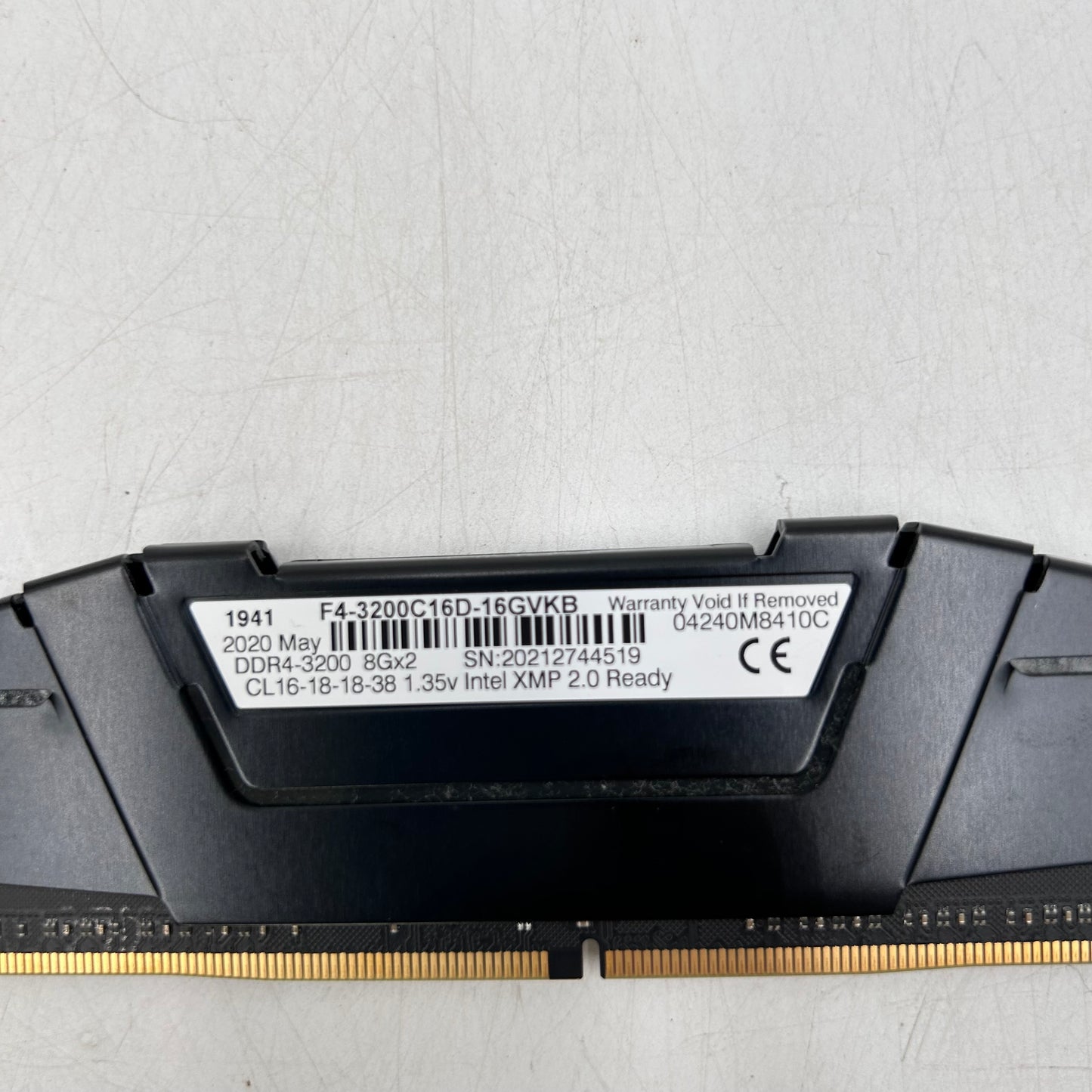 G.Skill Ripjaws V 16GB (2x8GB) RAM DDR4 3200MHz F4-3200C16D-16GVKB