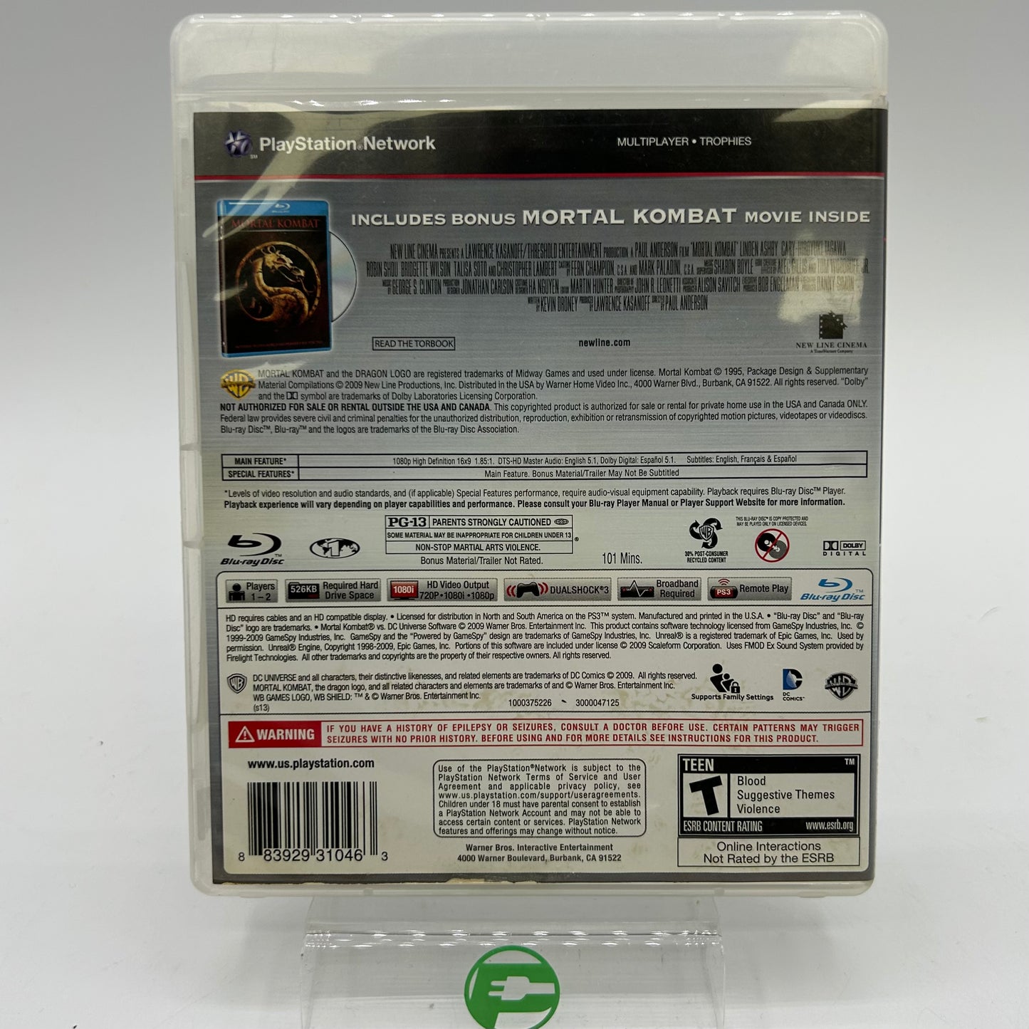 Mortal Kombat vs DC Universe  (Sony PlayStation 3 PS3, 2008)