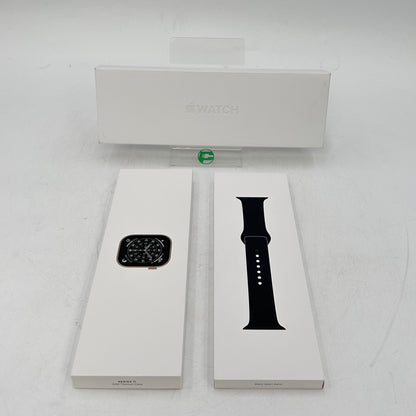 Unlocked Apple Watch Series 11 46MM Gold Titanium Black Sport Band MFC34LW/A