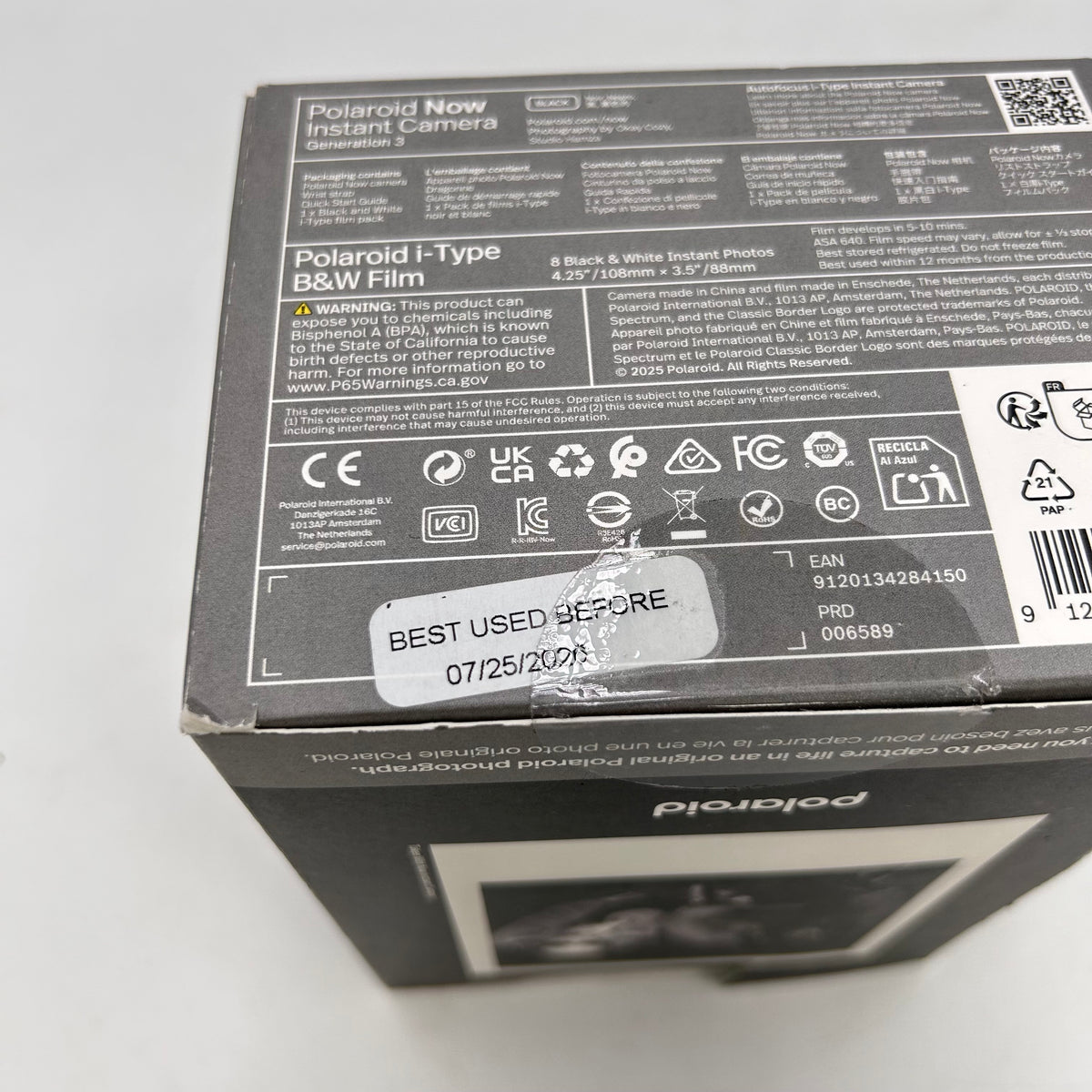 New Polaroid Now Instant Gen 3 Instant Film Camera Black Read