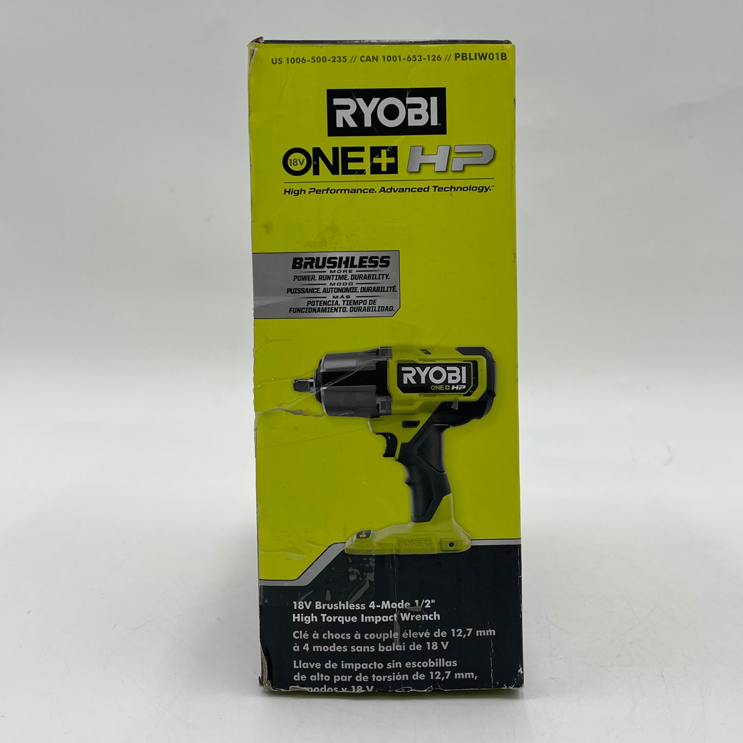 New Ryobi PBLIW01B 18V Brushless 4-Mode 1/2" High Torque Impact Wrench
