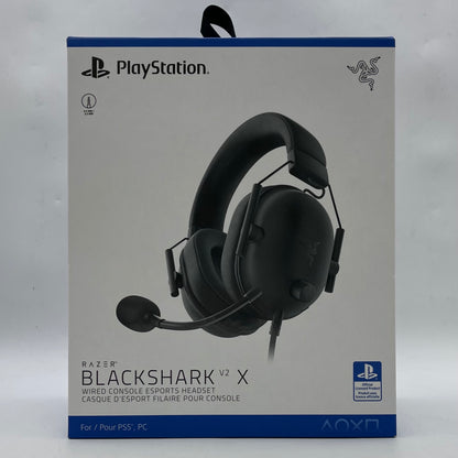 New Razer Blackshark v2 x Wired Console Esports Headsets Black 