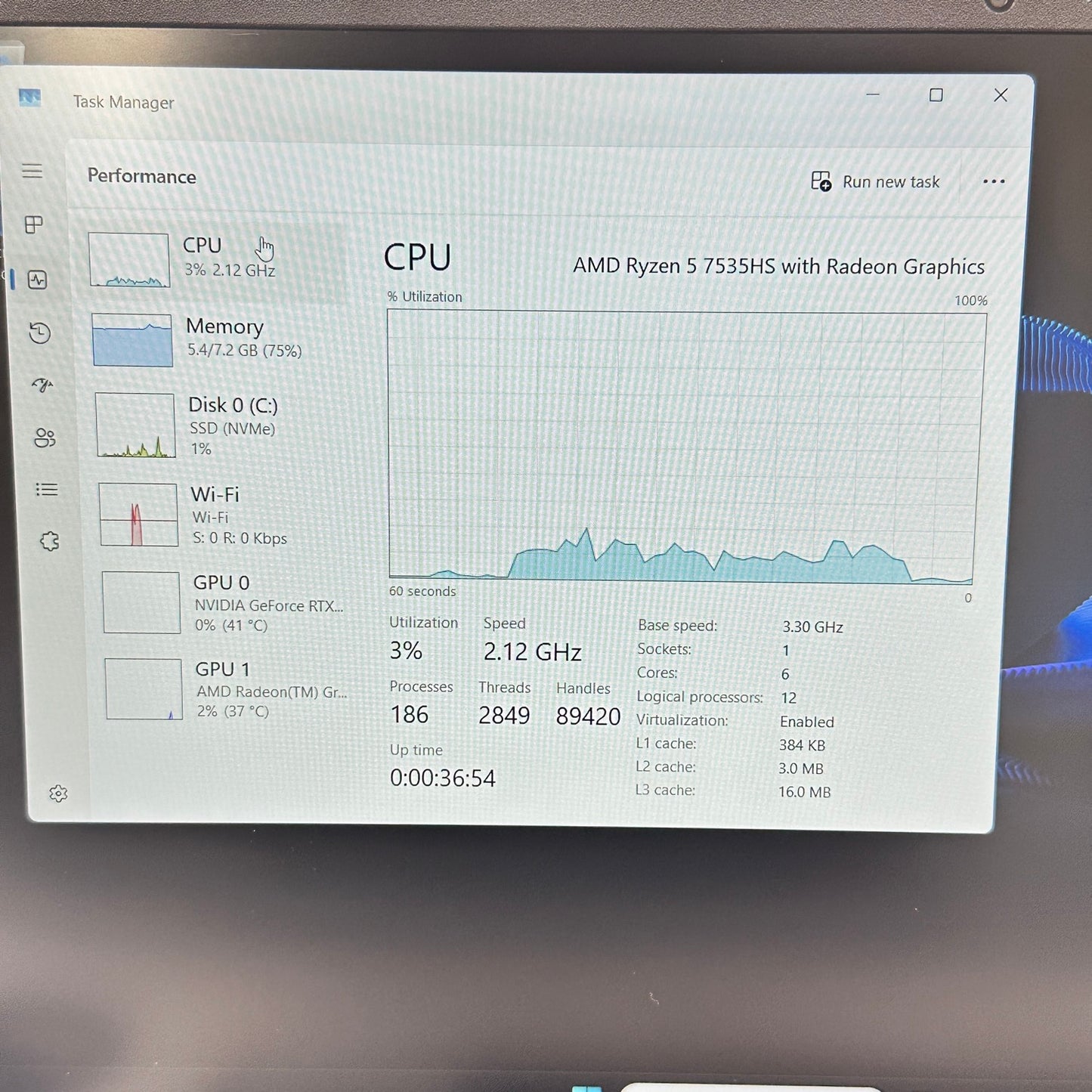 HP Victus 15-FB1013DX 845A2UA 15.6" Ryzen 5 7535HS 8GB RAM 512GB SSD RTX 2050