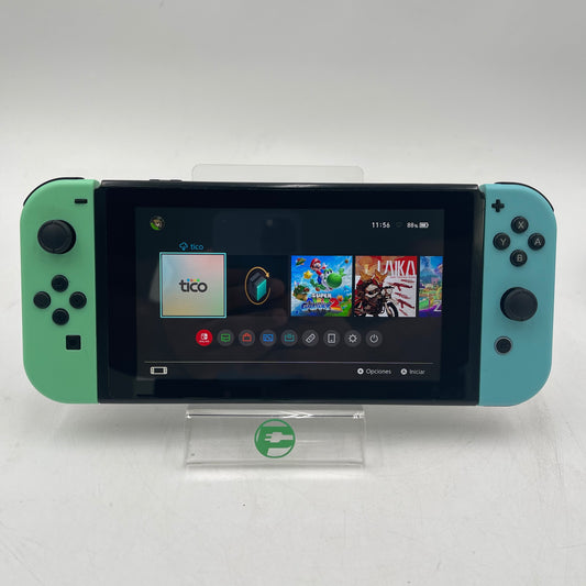 Nintendo Switch v1 Console Gaming System HAC-001 Animal Crossing Edition