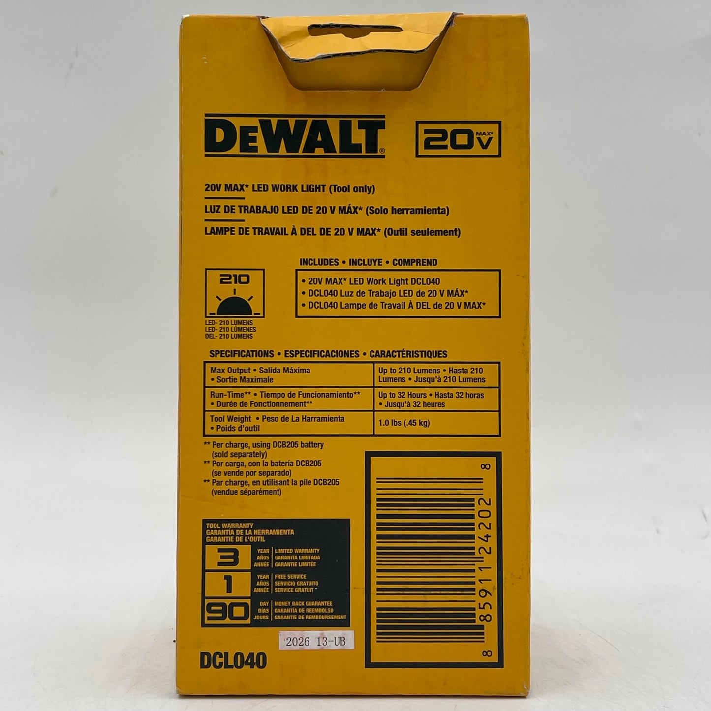 New DeWalt DCL040 20V MAX LED Work Light
