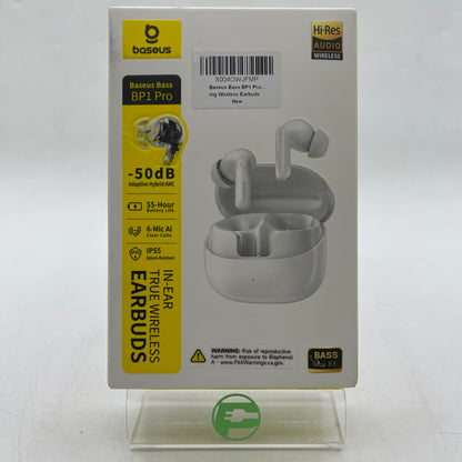 New Baseus BP1 Pro Wireless In-Ear Bluetooth Headphones White PM132