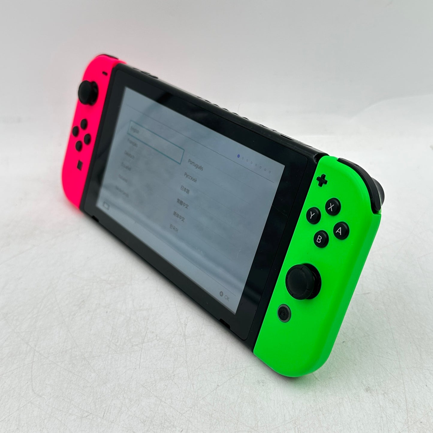Nintendo Switch v2 Video Game Console Only HAC-001 (-01) Neon Pink/Neon Green