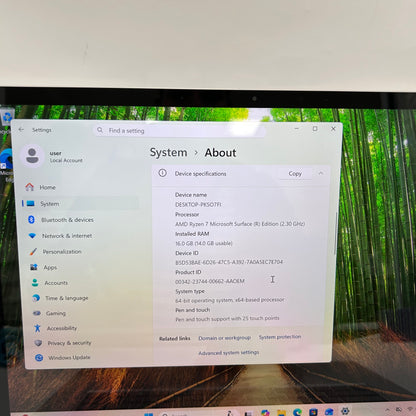 Microsoft Surface Laptop 3 15" Ryzen 7 3700U 2.3GHz 16GB RAM 512GB SSD 1873