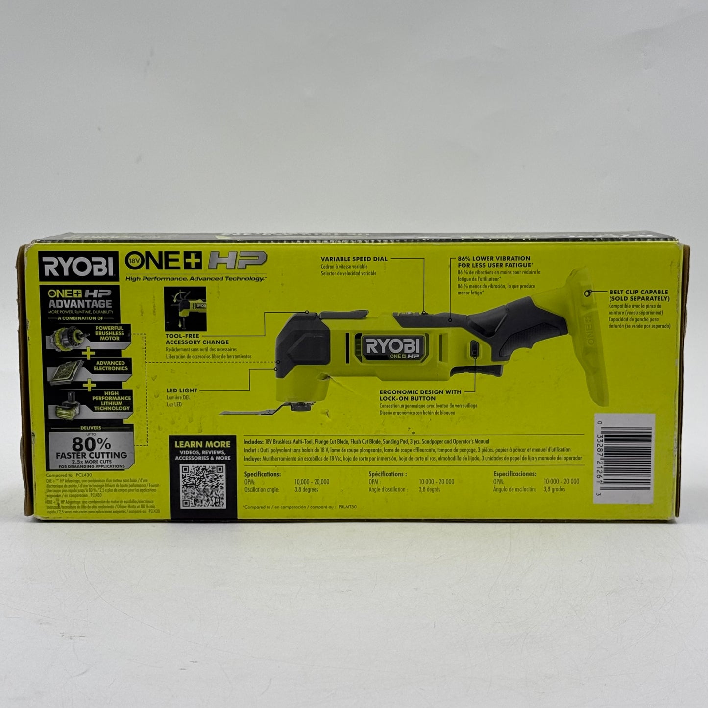 New Ryobi PBLMT51B 18V Brushless Multi-Tool