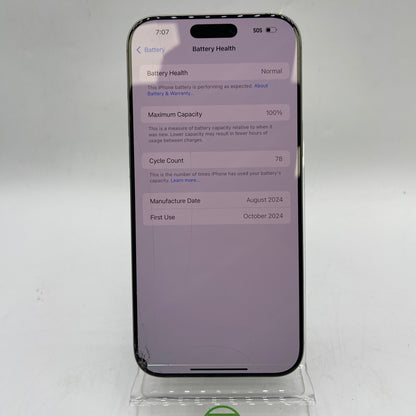 Broken Unlocked Apple iPhone 16 Pro Max 512GB Natural Titanium MYMA3LL/A