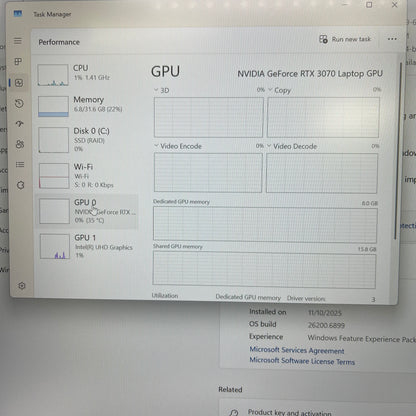 HP Omen 16-B005DX 16.1 I7-11800H 2.3GHz 32GB RAM 1TB SSD GeForce RTX 3070