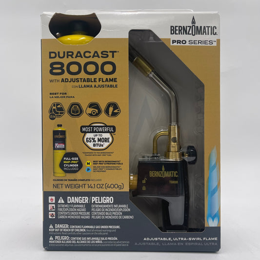 New Bernzomatic Duracast 8000 with Adjustable Flame Torch Kit TS8000BZKC