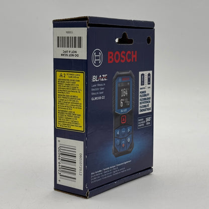New Bosch GLM165-22 3V Blaze Laser Distance Measure