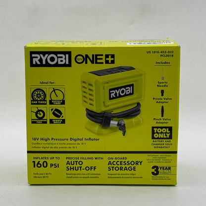 New Ryobi PCL001B 18V High Pressure Digital Inflator
