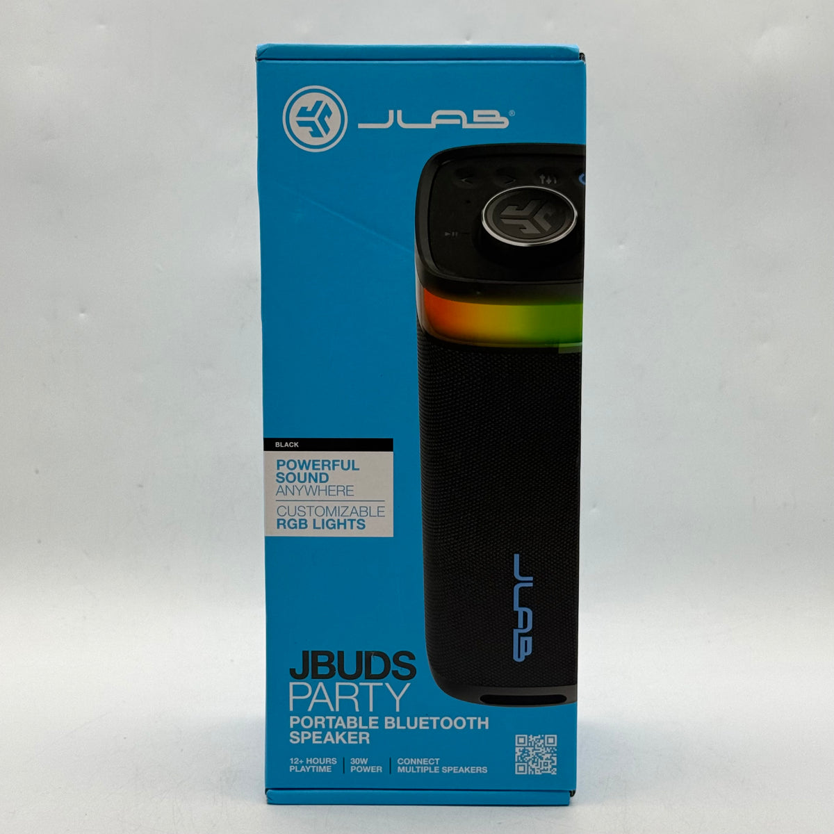 New JLab JBuds Party Portable Bluetooth Speaker Black SBJBUDSRBLK62