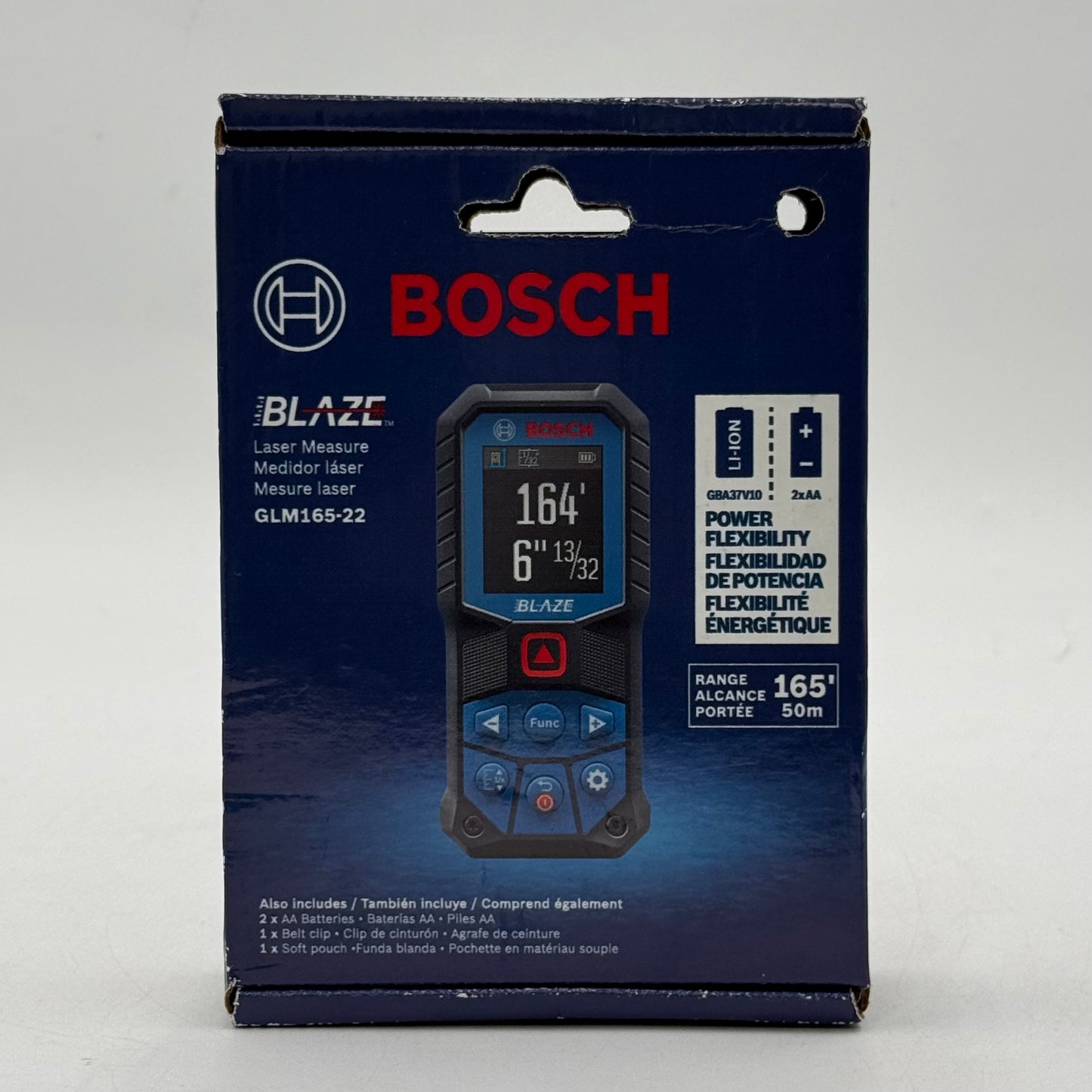New Bosch GLM165-22 3V Blaze Laser Distance Measure