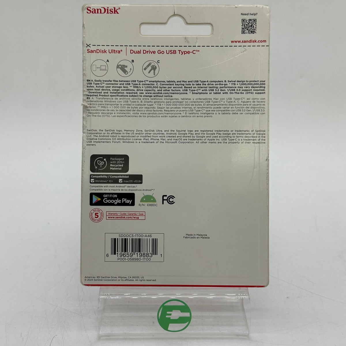 New SanDisk Dual Drive Go 1TB USB-C SDDC3-1T00-A46