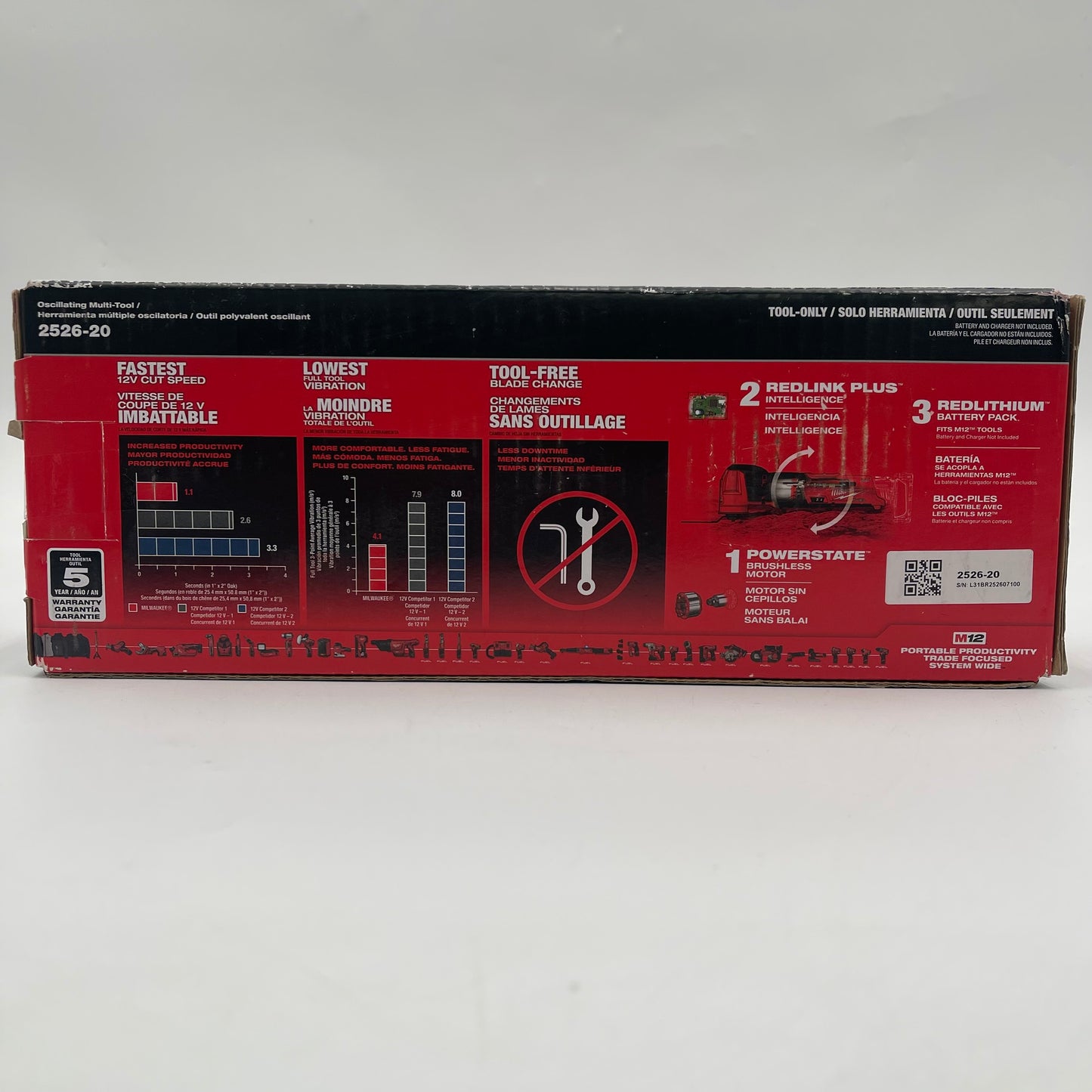 New Milwaukee 2526-20 M12 12V Oscillating Multi-Tool