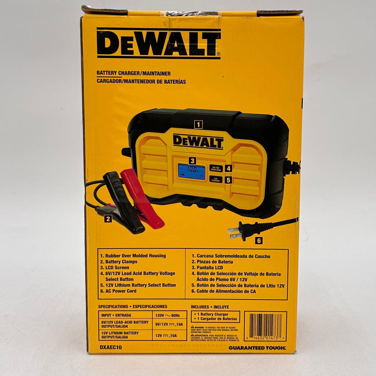 New DeWalt DXAEC10 12V Battery Charger/Maintainer