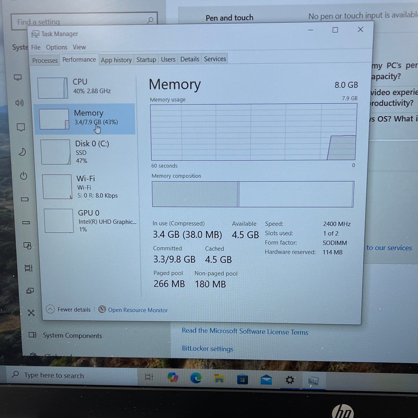 HP Pavilion 15-CC158NR 15.6" i5-8250U 1.8GHz 8GB RAM 256GB SSD