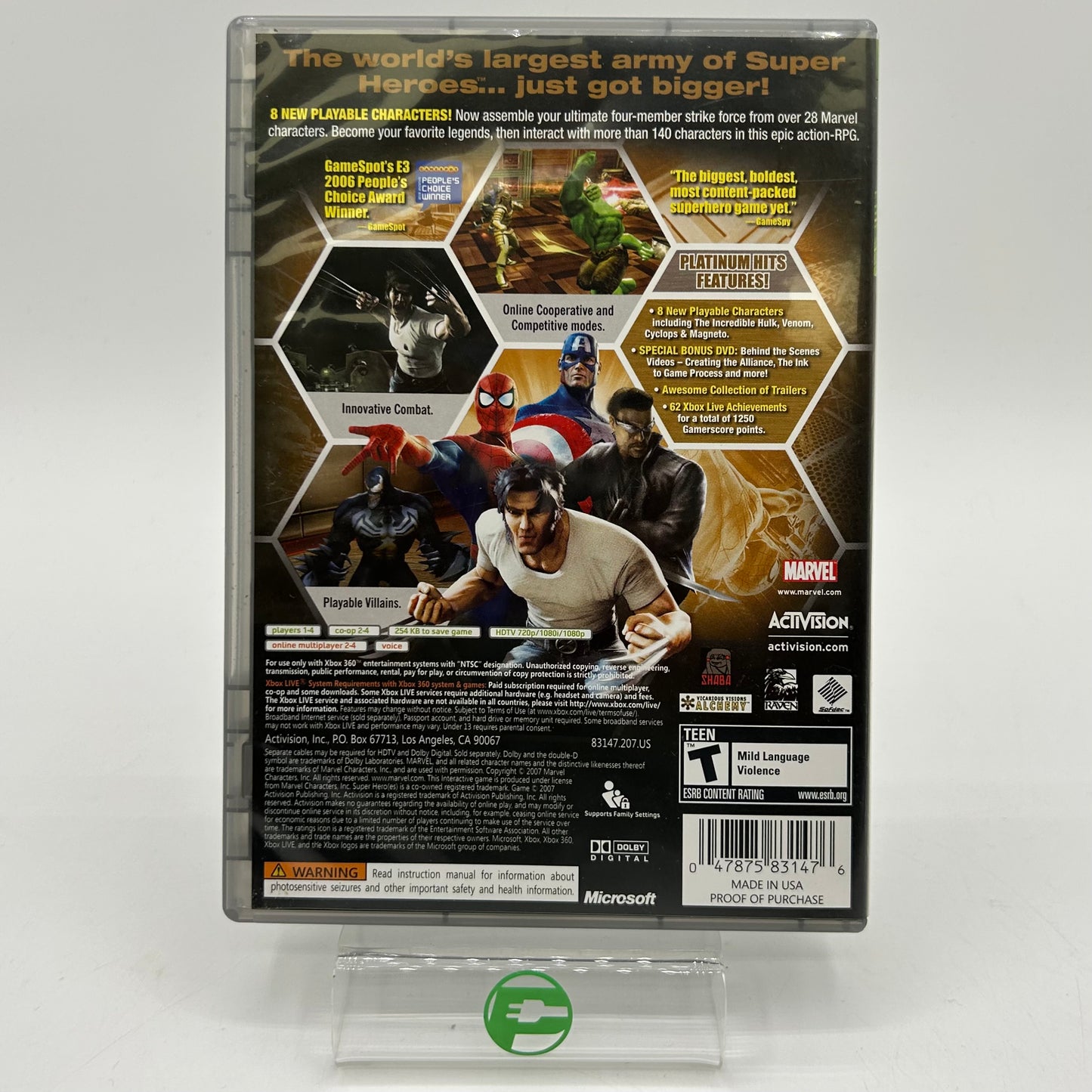 Marvel Ultimate Alliance Special Edition (Microsoft Xbox 360, 2007) CIB