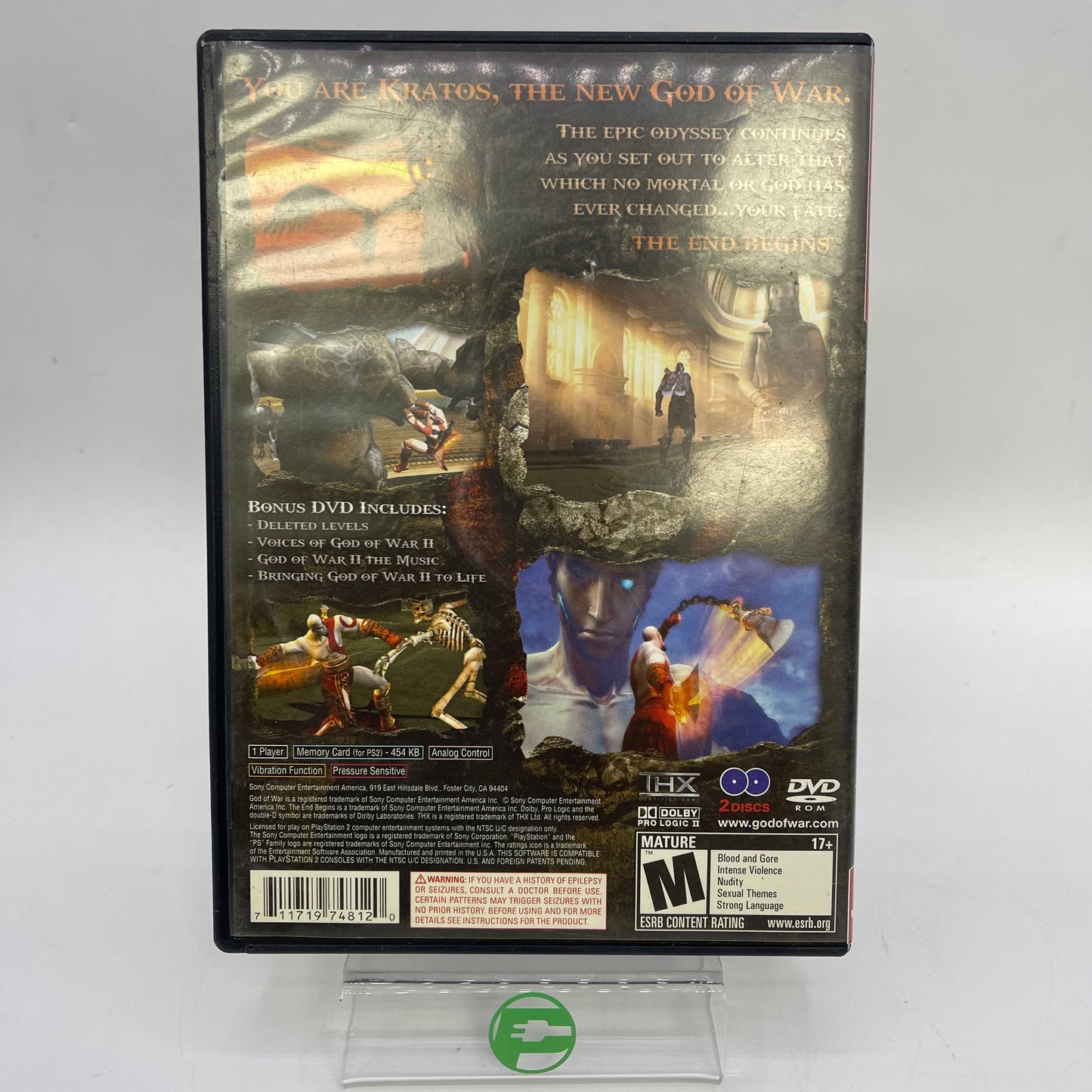 God of War II - 2 Disc Set (Sony PlayStation 2 PS2, 2007)