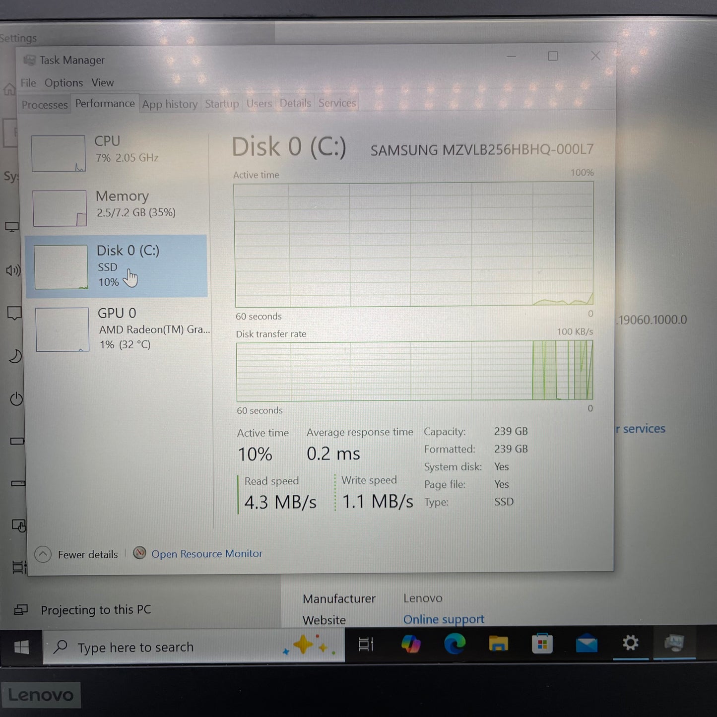Lenovo ThinkPad T14 Gen 1 14" Ryzen 5 Pro 4650U 2.1GHz 8GB RAM 256GB SSD