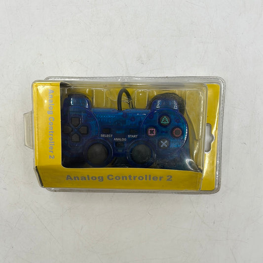 New Generic PlayStation 2 Analog 2 Wired Controller Blue