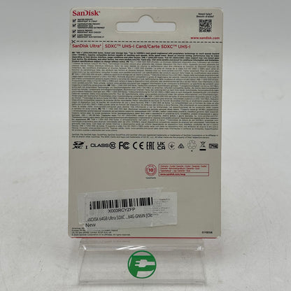 New Sandisk Ultra 64GB SDXC UHS-I Memory Card 140 Mbs