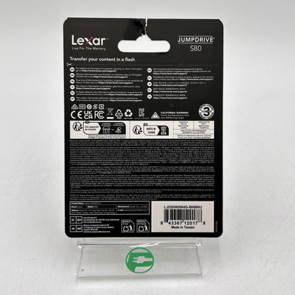 New Lexar JumpDrive S80 64GB USB 3.2 Gen 1  Flash Drive LJDS080064G-BNBNU