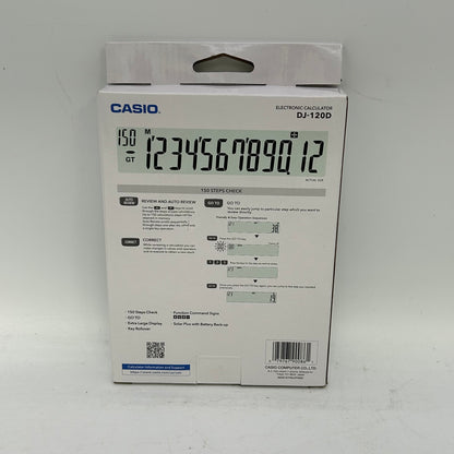 New Casio Desktop Calculator DJ-120D