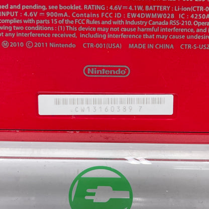 Nintendo 3DS Handheld Game Console Only CTR-001 Red