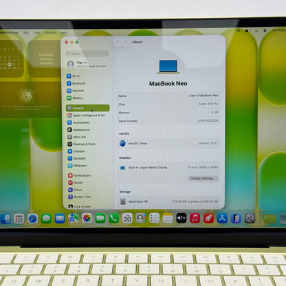 2026 Apple MacBook Neo 13" A18 Pro 5C GPU 4.0GHz 8GB RAM 256GB SSD MHFD4LL/A
