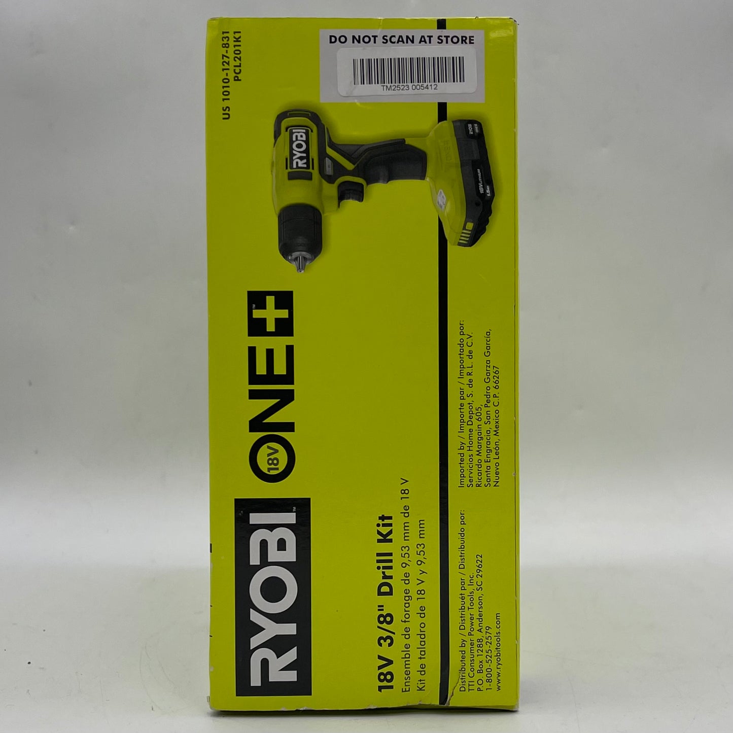New Ryobi PCL201K1 18V 3/8" Drill Kit