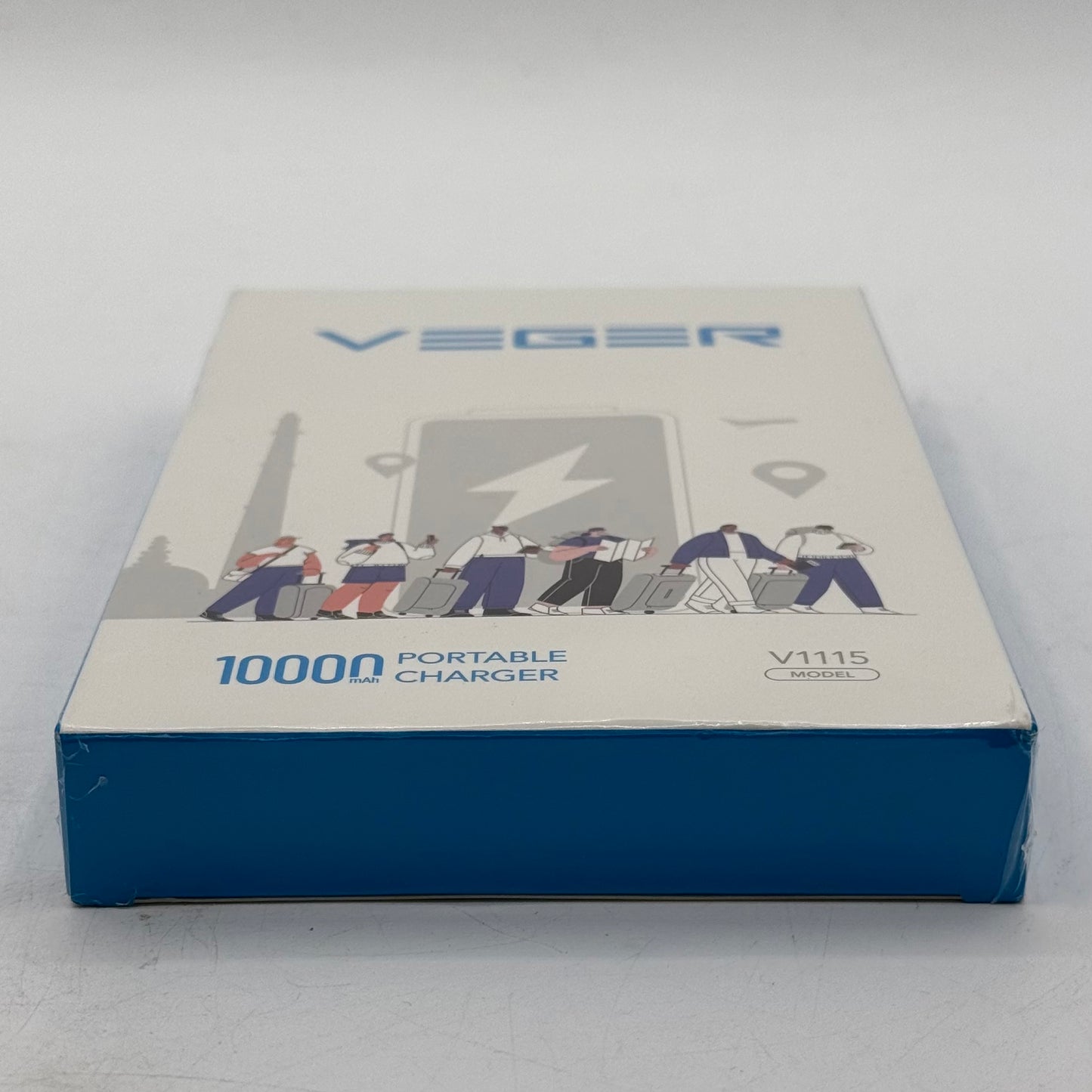 New Veger 10000mAh Portable Charger 15W Portable Power Bank V1115 Black