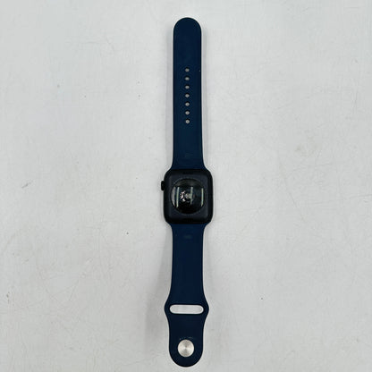 Factory Unlocked Apple Watch SE 2nd Gen 44MM Black Aluminum w/ Blue Sport Band