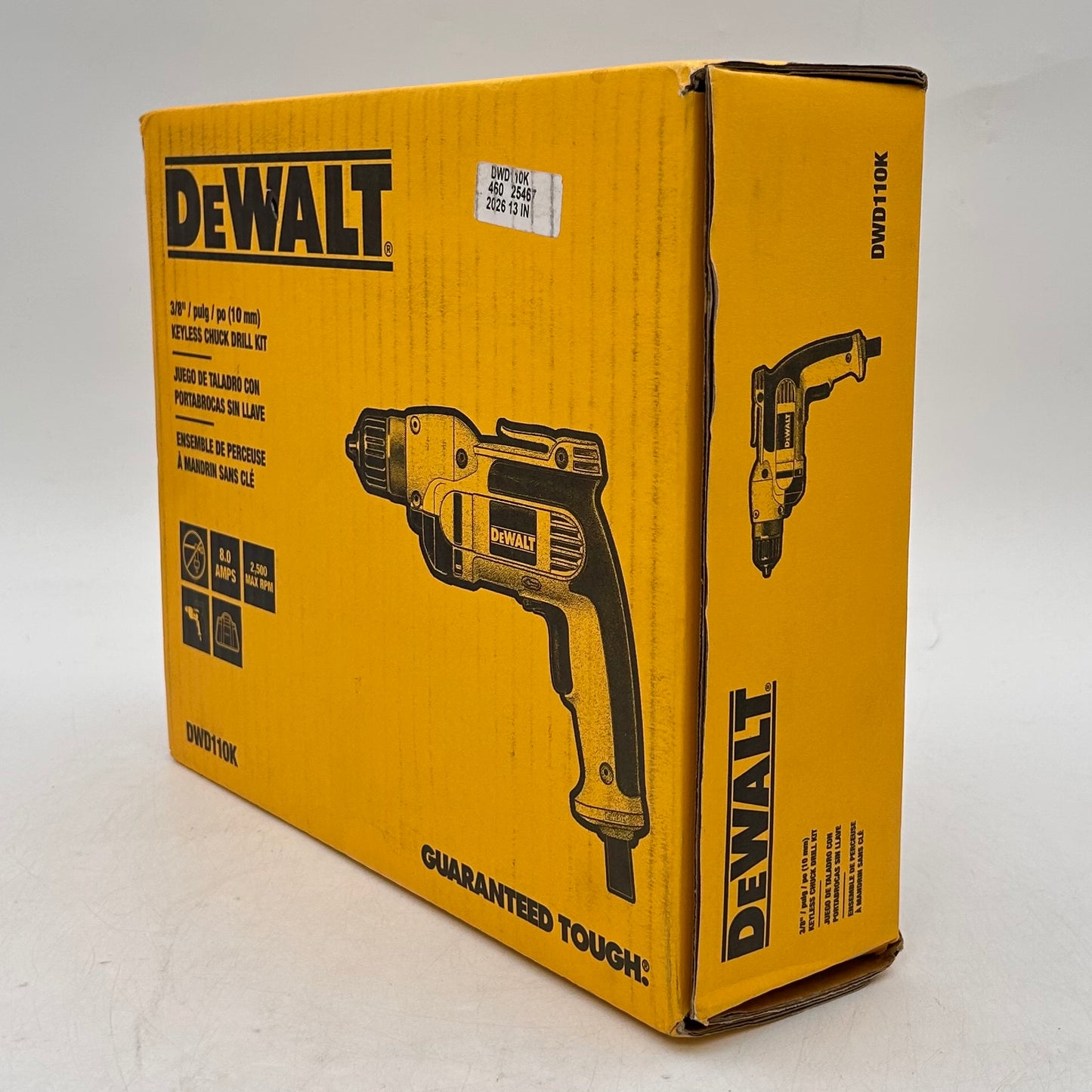 New DeWalt DWD110K 120V Keyless Chuck Drill Kit