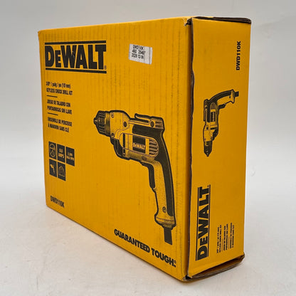 New DeWalt DWD110K 120V Keyless Chuck Drill Kit