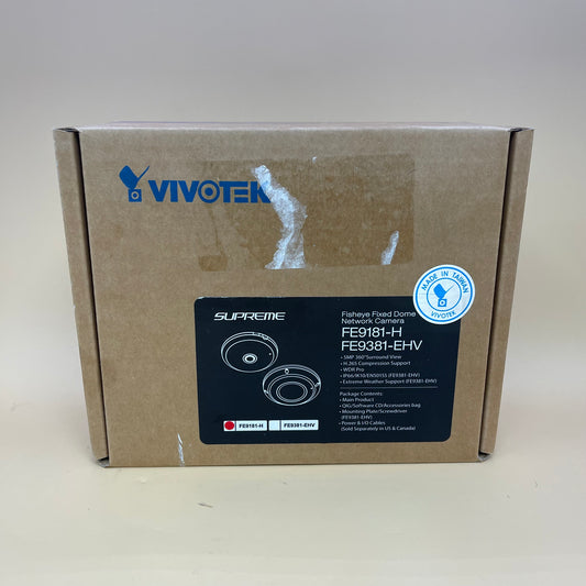 New Vivotek FE9181-H Fisheye Fixed Dome Network Camera 100145400G