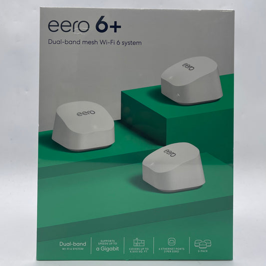 New EERO Dual Band Mesh Wi-Fi 6 System 6+