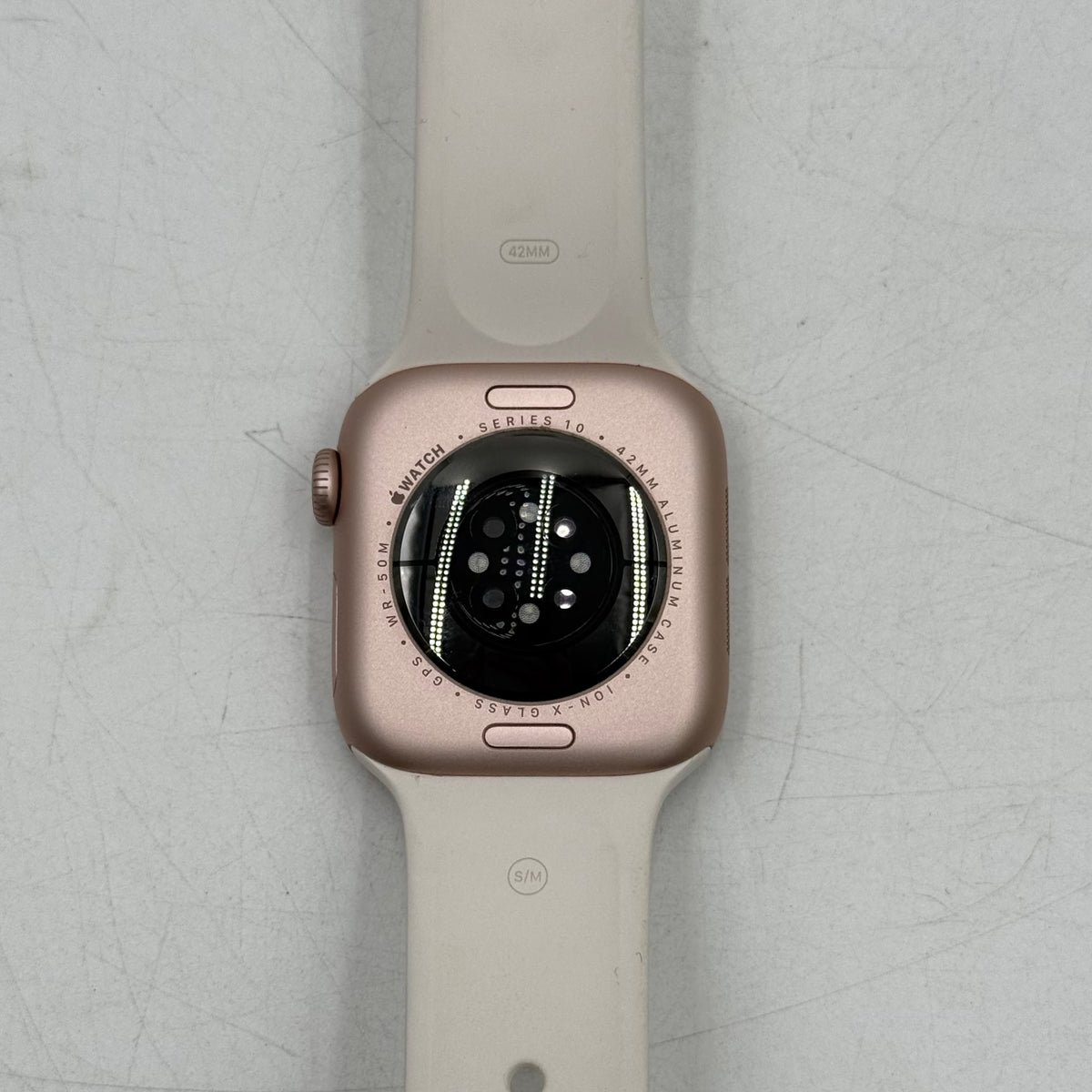 GPS Only Apple Watch Series 10 42MM Rose Gold Aluminum Light Blush Sport Band