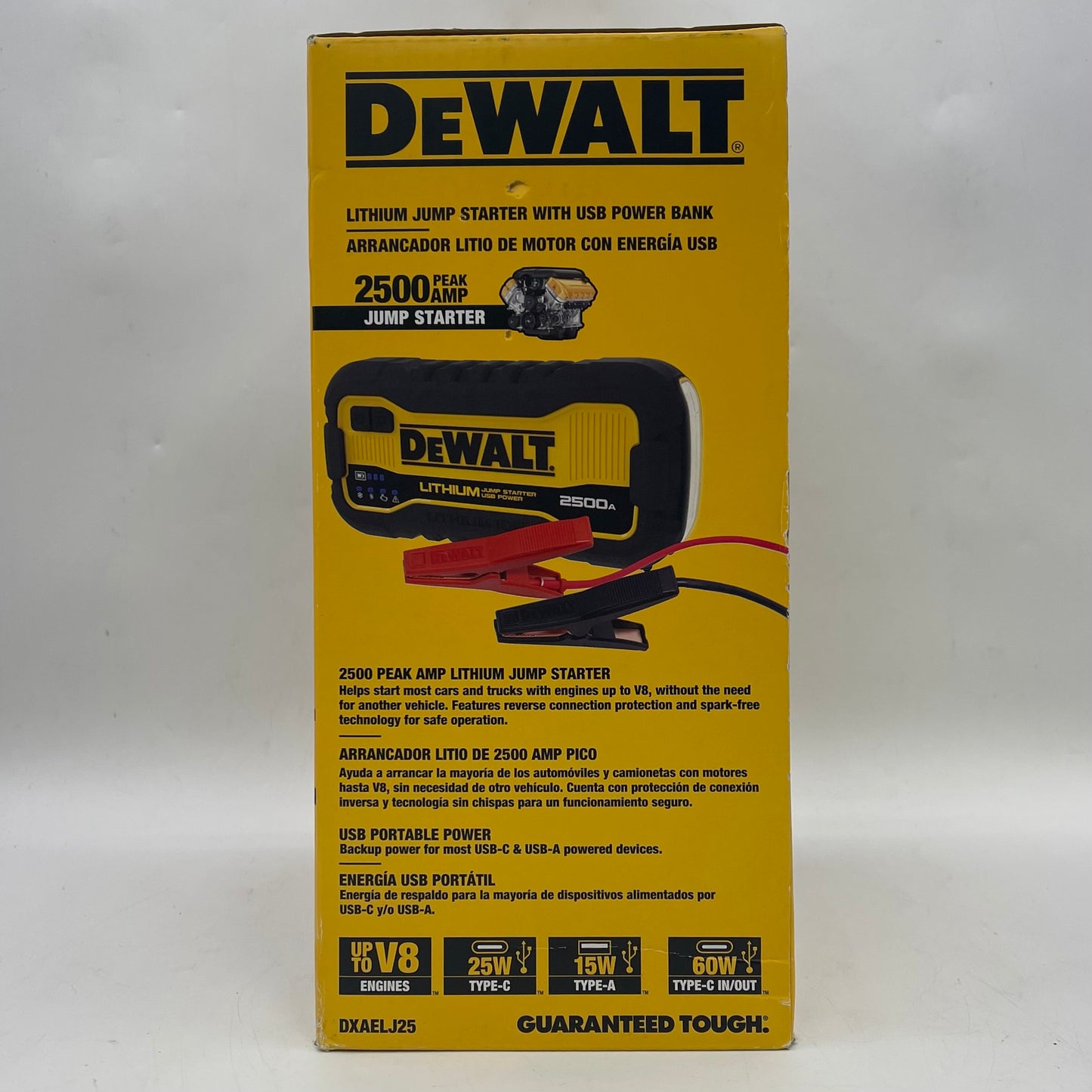 New DeWalt DXAEL25 Lithium Jump Starter With USB Power Bank
