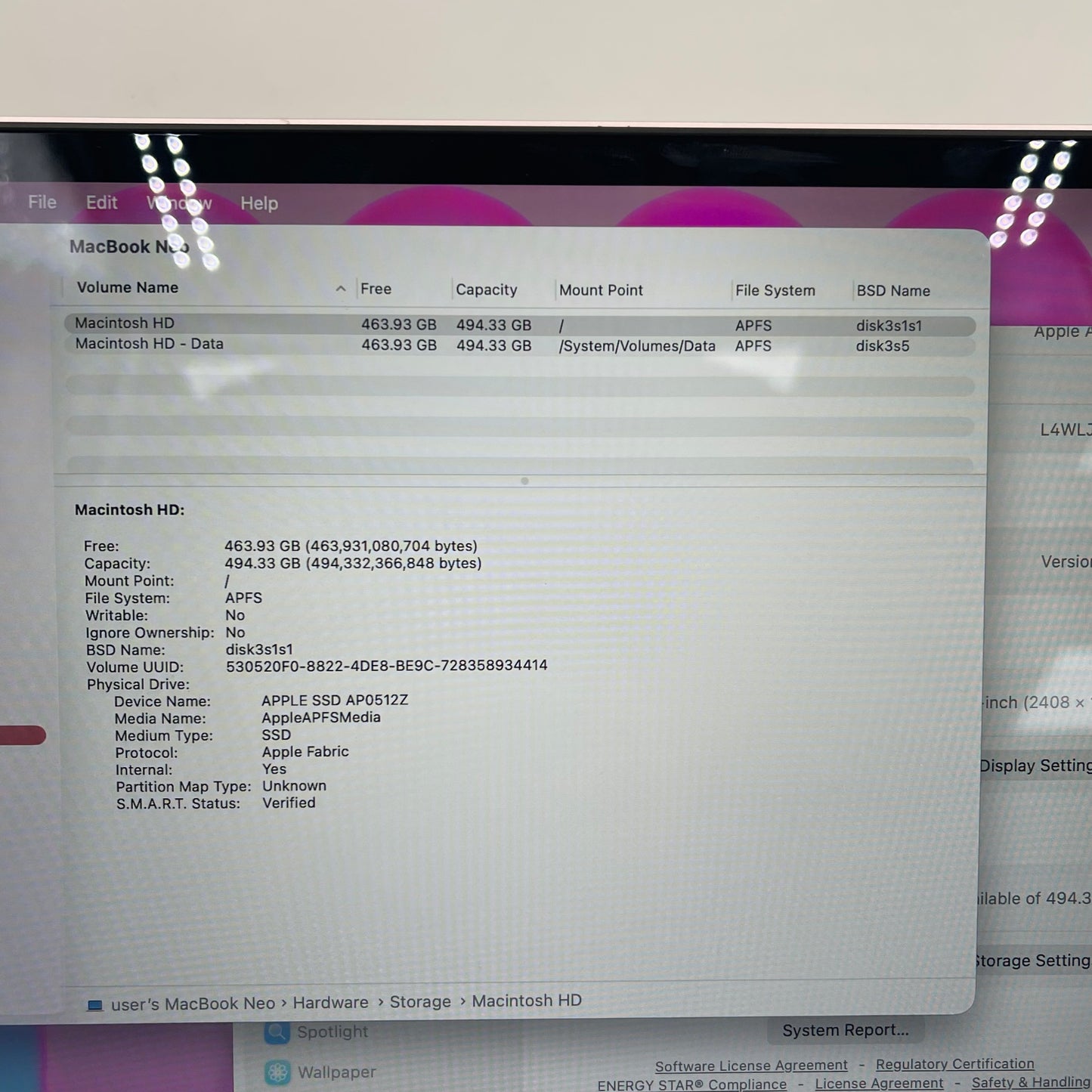 2026 Apple MacBook Neo 13" A18 Pro 5C GPU 4.0GHz 8GB RAM 512GB SSD A3404
