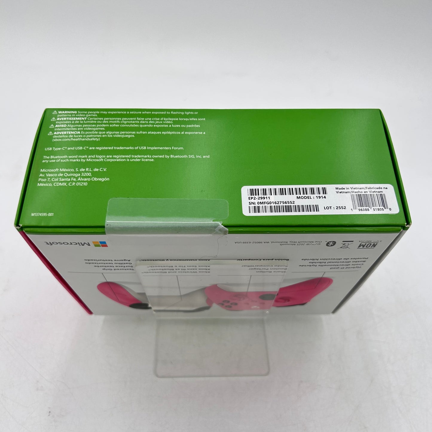 New Microsoft Xbox Series X|S Wireless Controller Deep Pink 1914