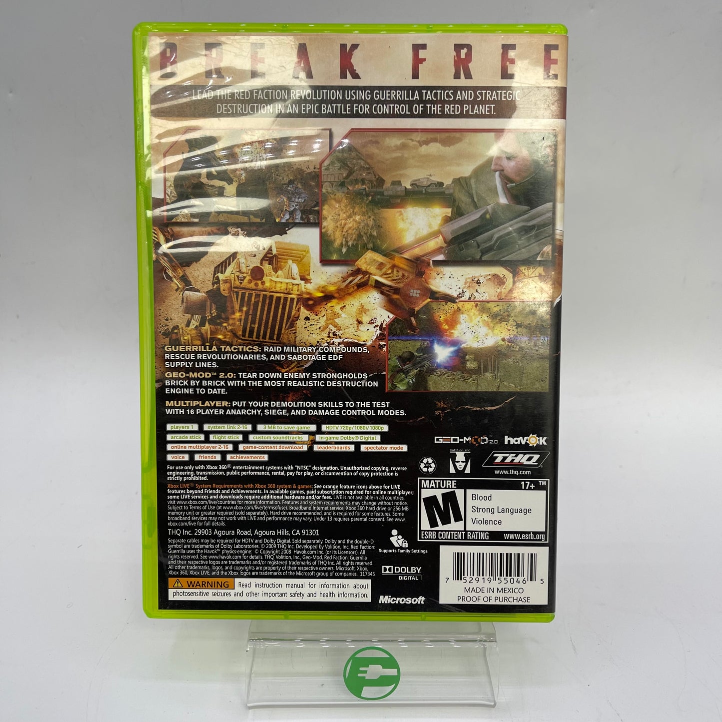 Red Faction Guerrilla (Microsoft Xbox 360, 2009)